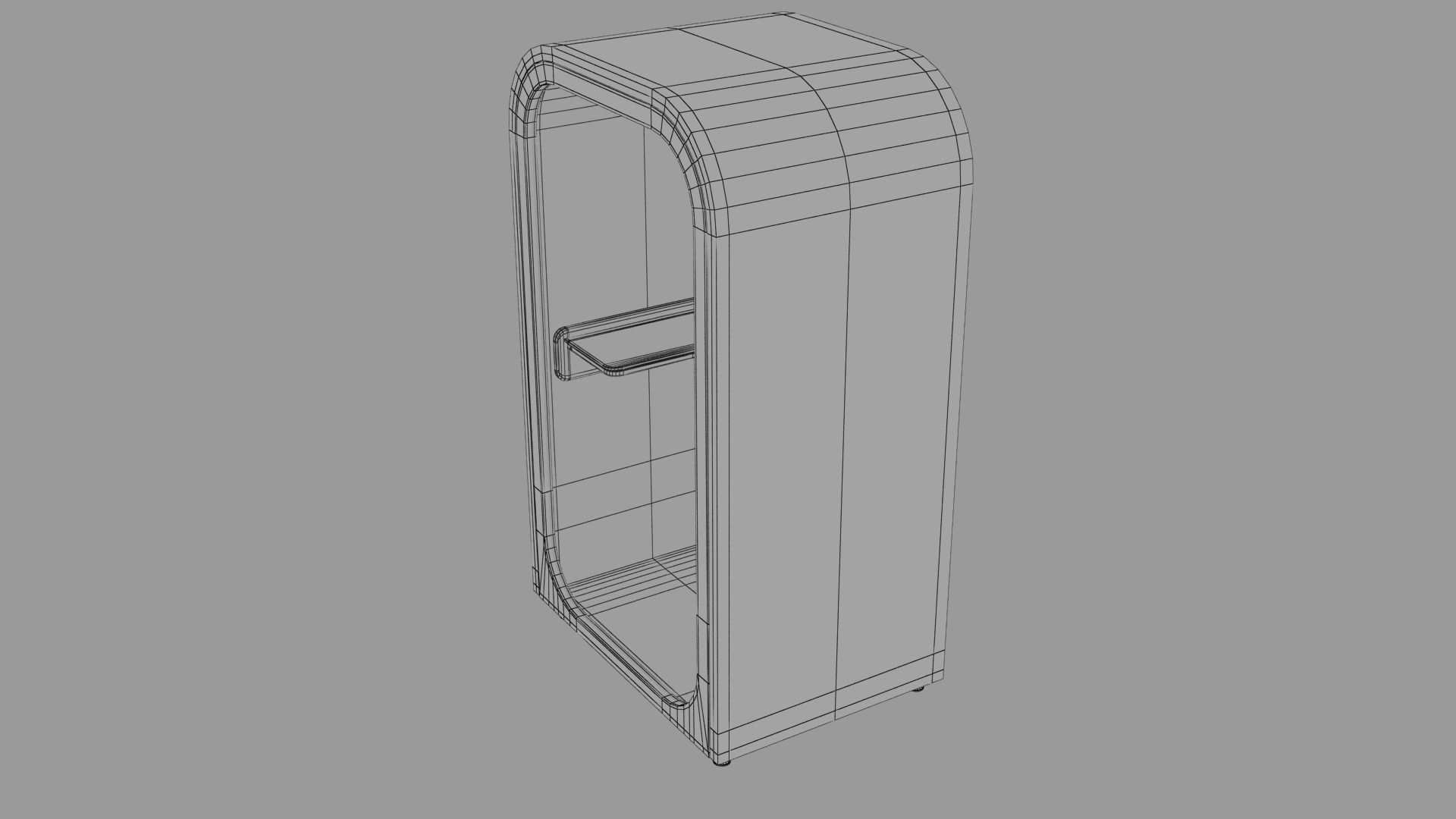 Office POD Small Low-poly 3D model_24