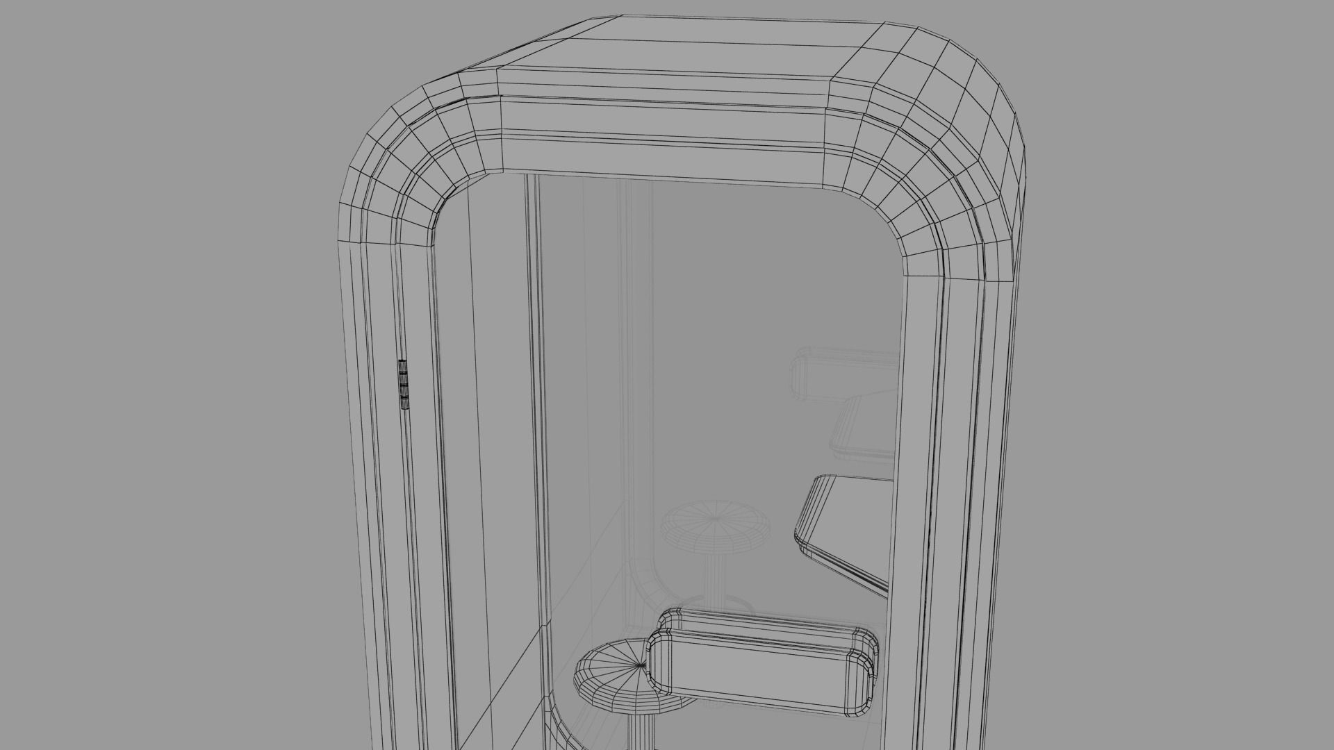 Office POD Small Low-poly 3D model_26