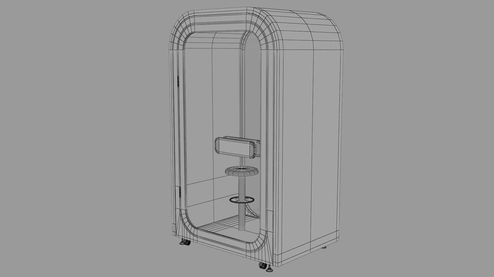 Office POD Small Low-poly 3D model_19