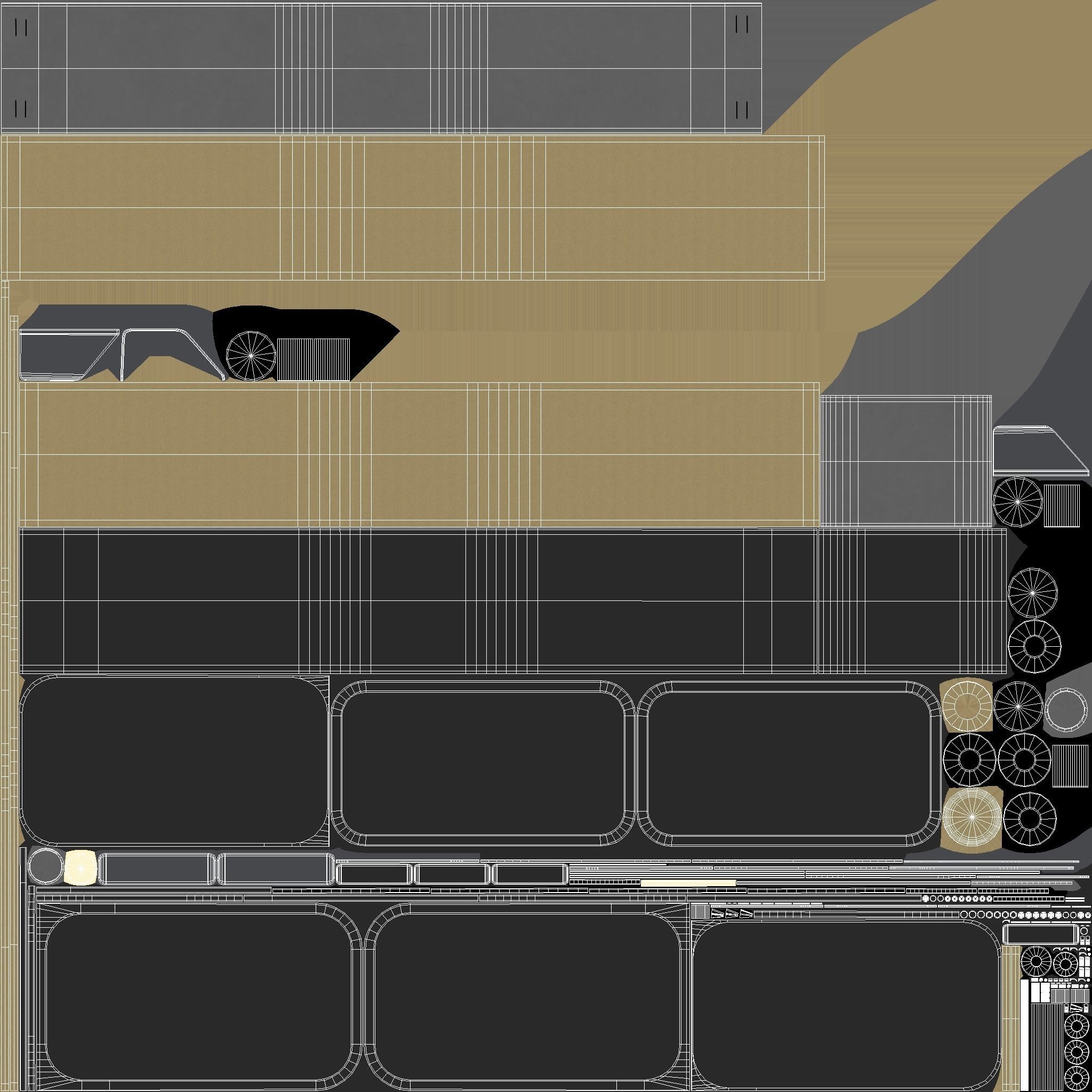 Office POD Small Low-poly 3D model_16