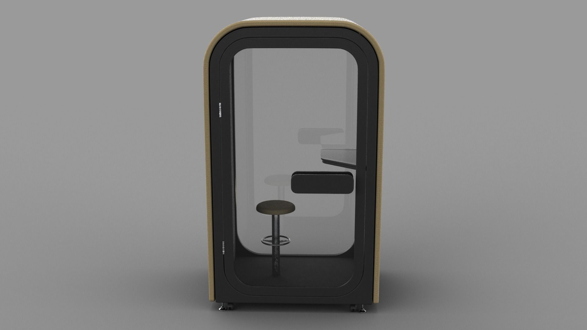 Office POD Small Low-poly 3D model_3