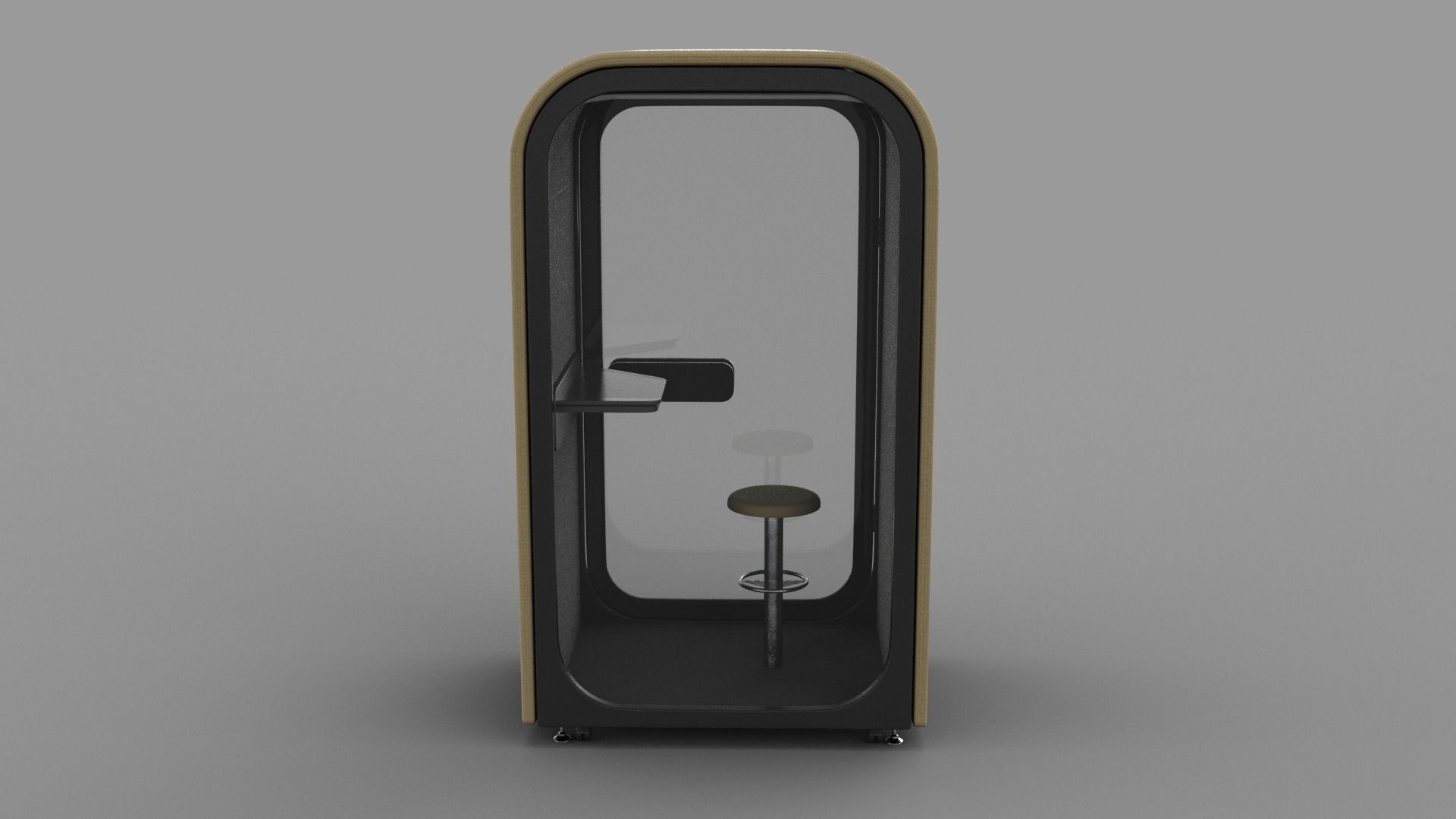 Office POD Small Low-poly 3D model_7