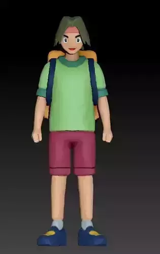 Tracey Pokemon Trainer 3D print model