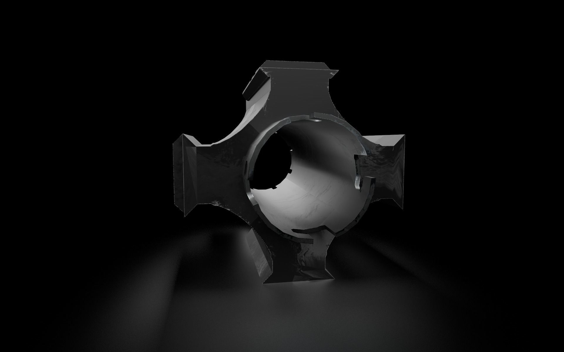 Muzzle Jailbreak Low-poly 3D model_3