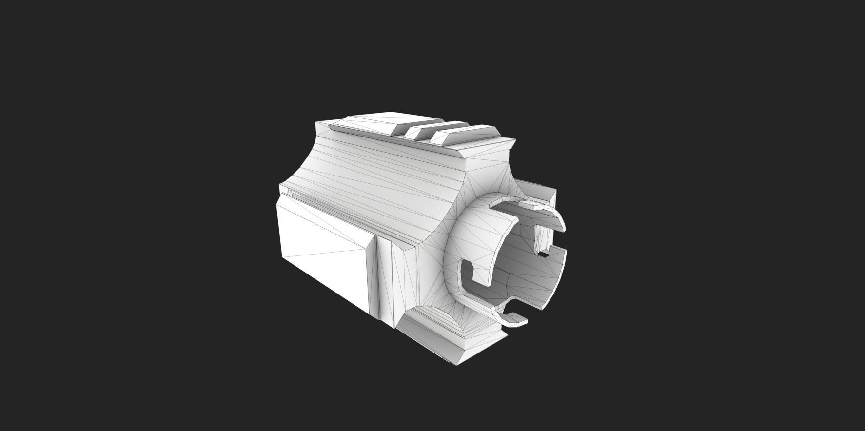 Muzzle Jailbreak Low-poly 3D model_7