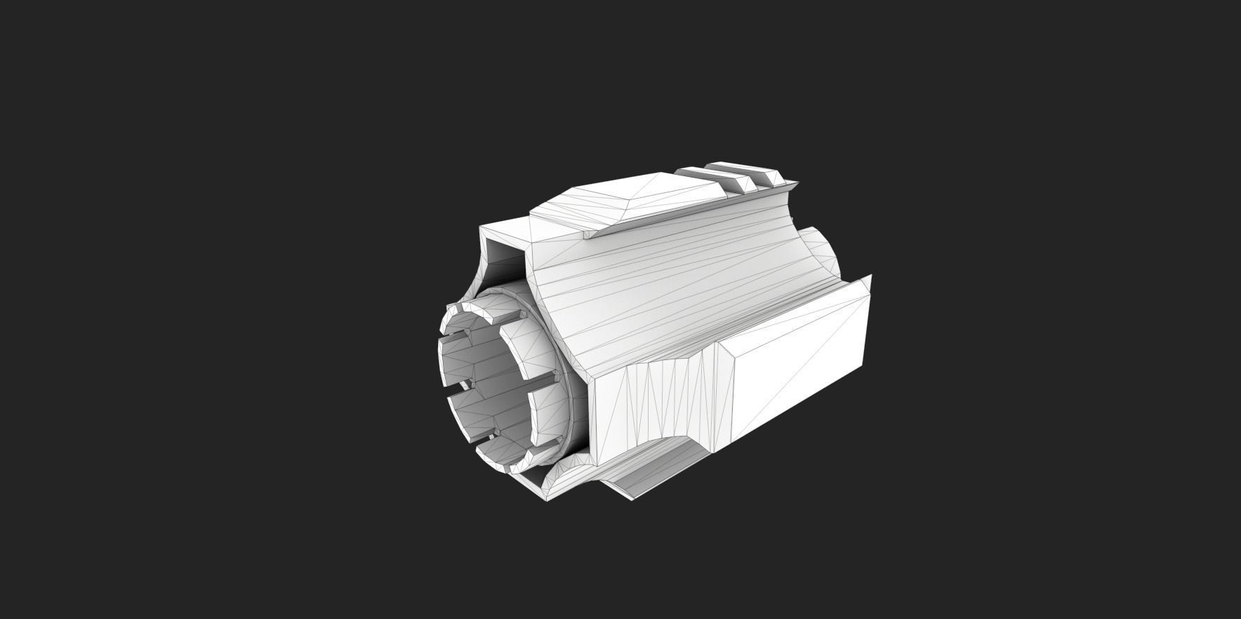 Muzzle Jailbreak Low-poly 3D model_5