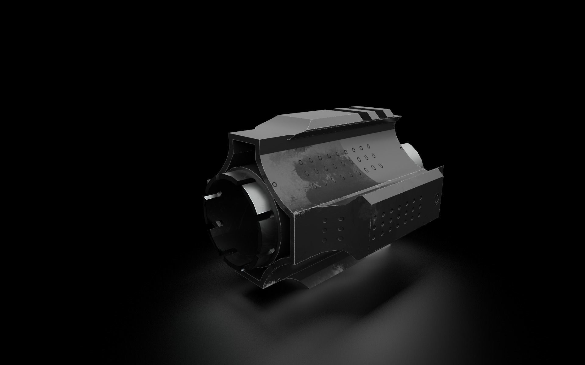 Muzzle Jailbreak Low-poly 3D model_1