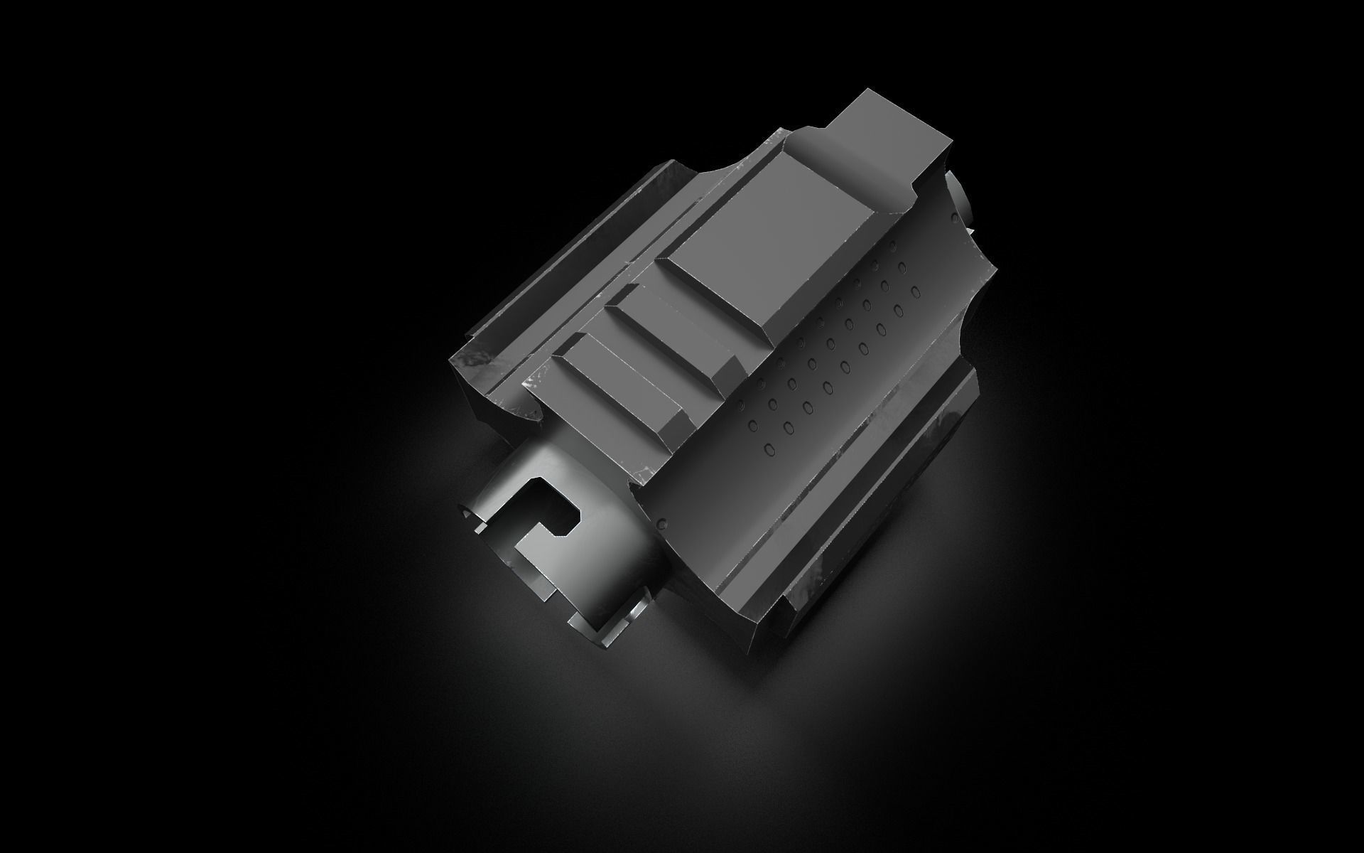 Muzzle Jailbreak Low-poly 3D model_2