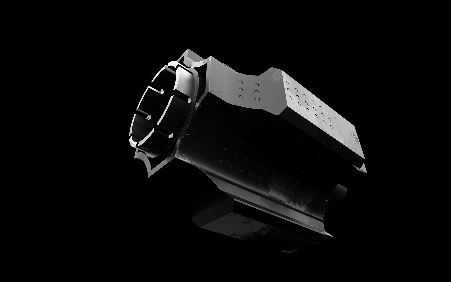 Muzzle Jailbreak Low-poly 3D model_4