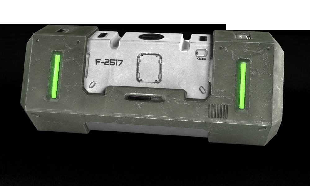 Sci-fi Crate Low-poly 3D model_5