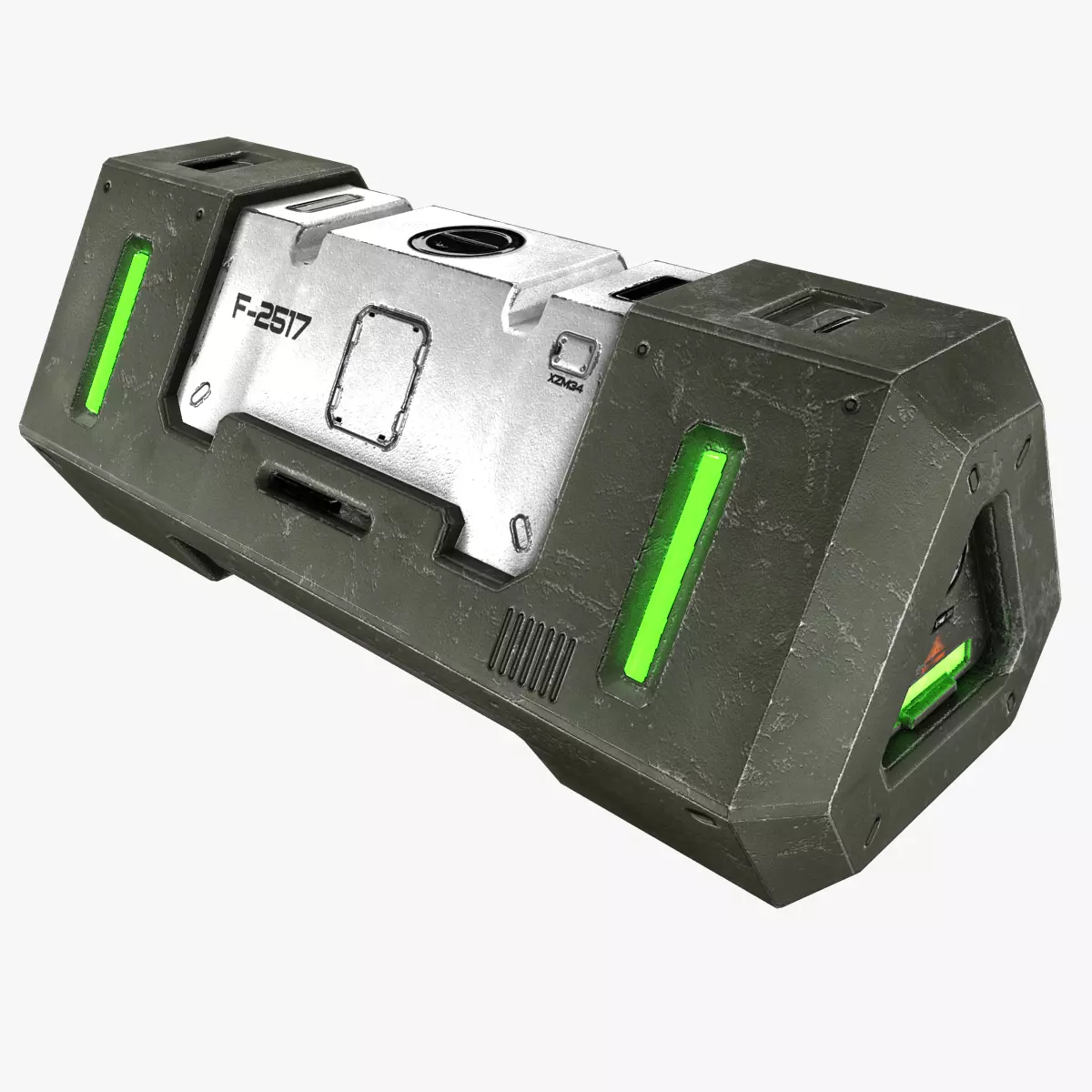 Sci-fi Crate Low-poly 3D model_0