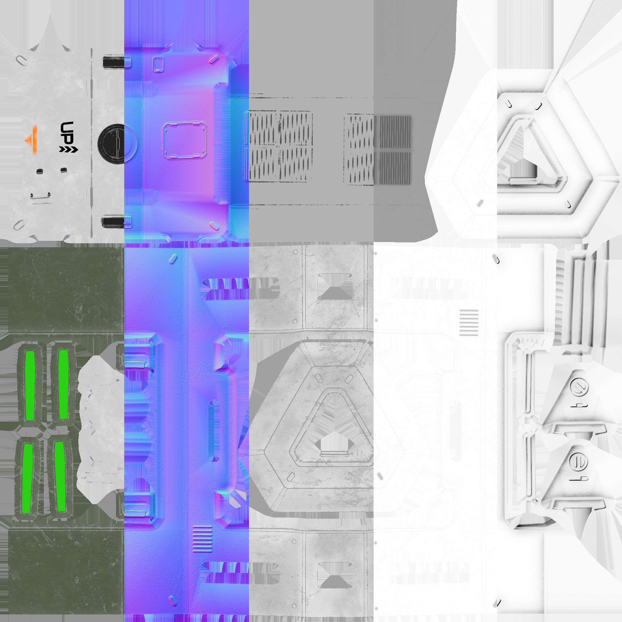 Sci-fi Crate Low-poly 3D model_13