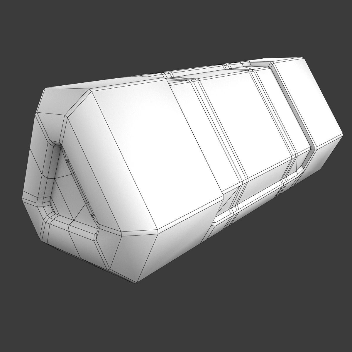 Sci-fi Crate Low-poly 3D model_15