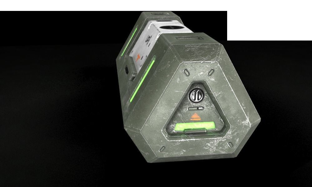 Sci-fi Crate Low-poly 3D model_7