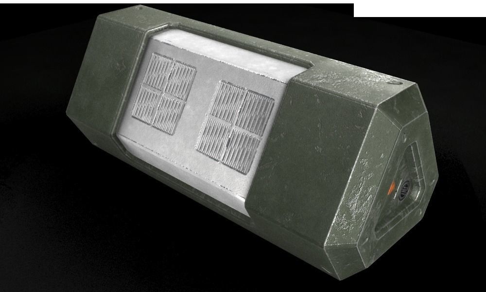 Sci-fi Crate Low-poly 3D model_11