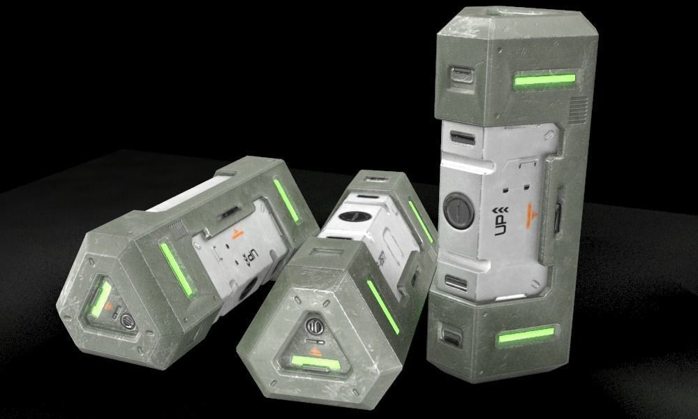 Sci-fi Crate Low-poly 3D model_12