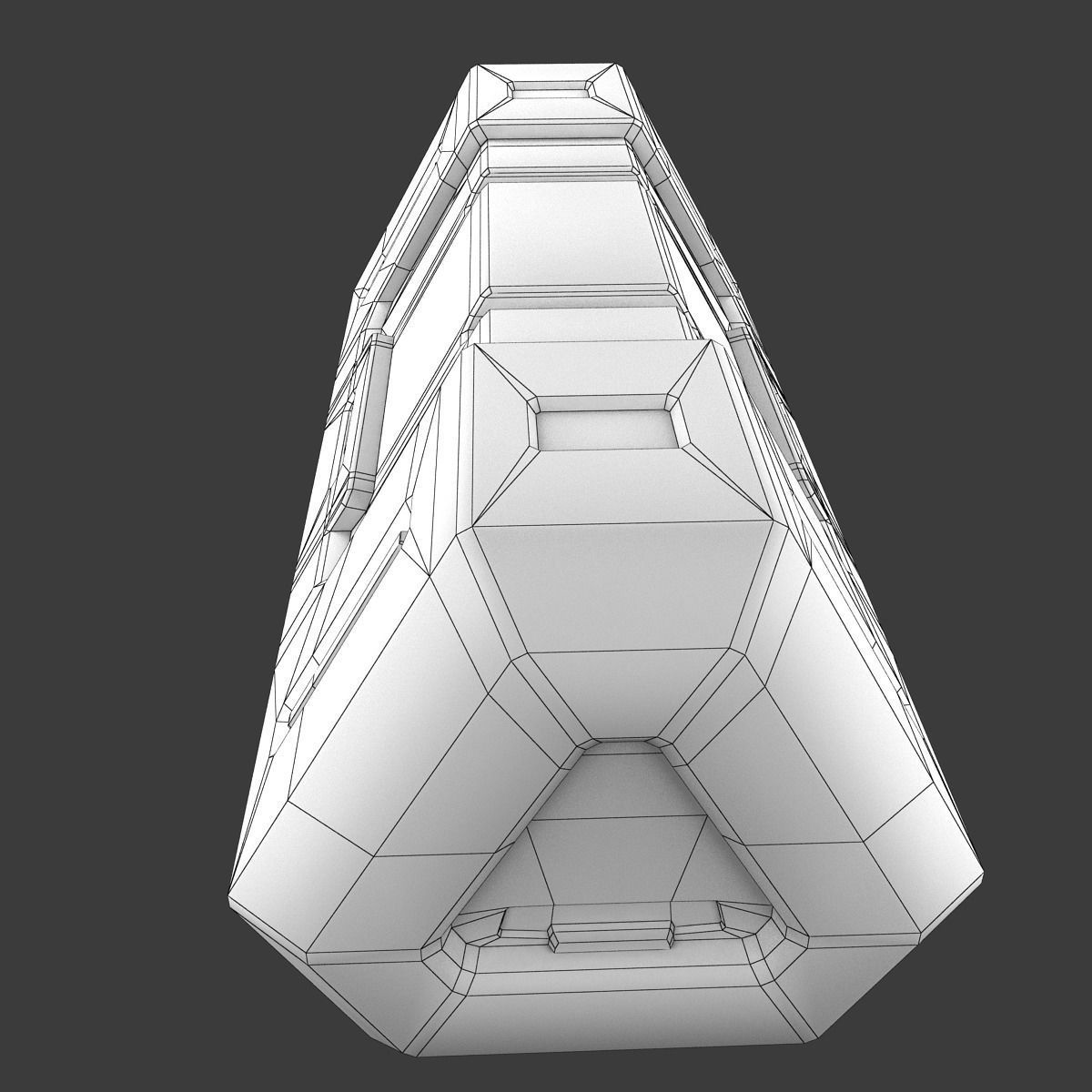 Sci-fi Crate Low-poly 3D model_14