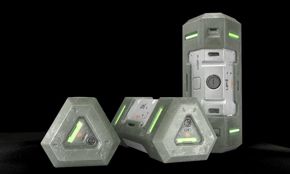 Sci-fi Crate Low-poly 3D model_2