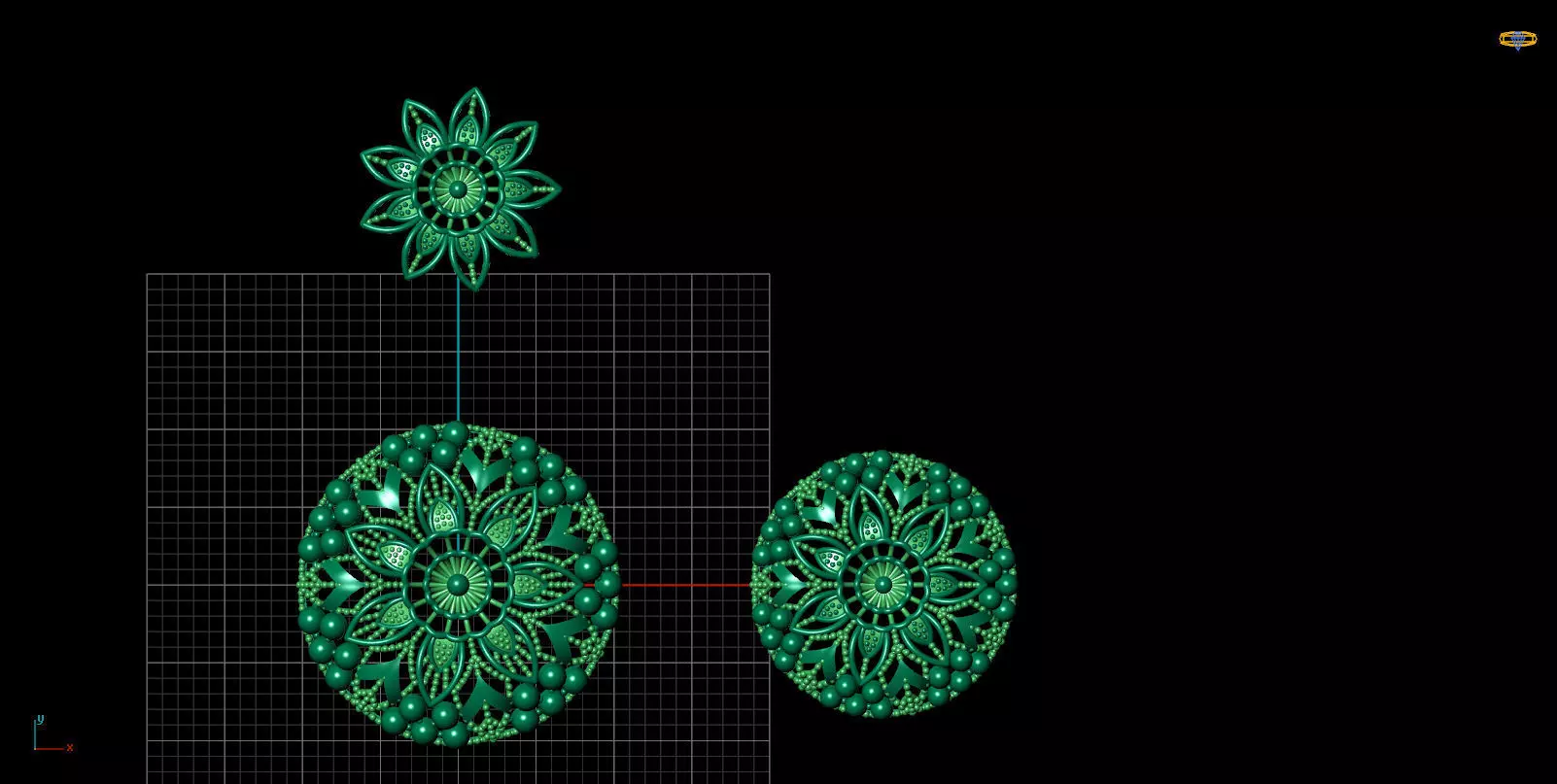 Pendant Set 54 3D print model_0