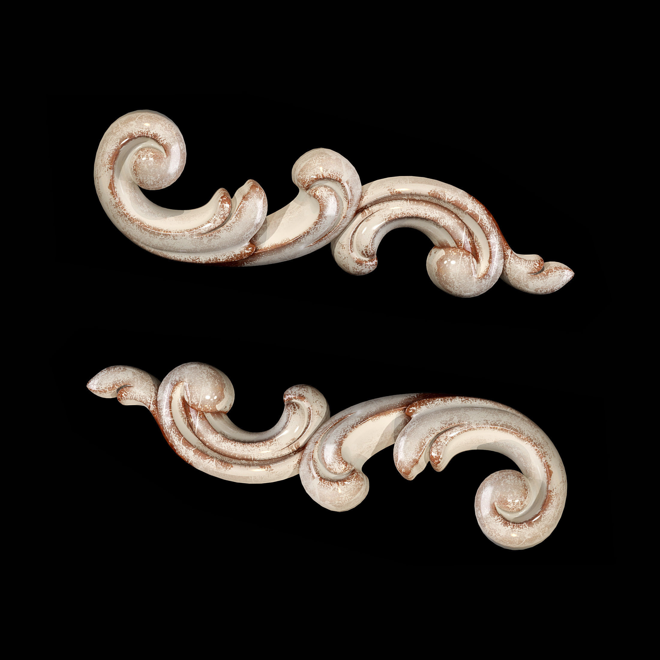 Classic carved 107 3D model_2