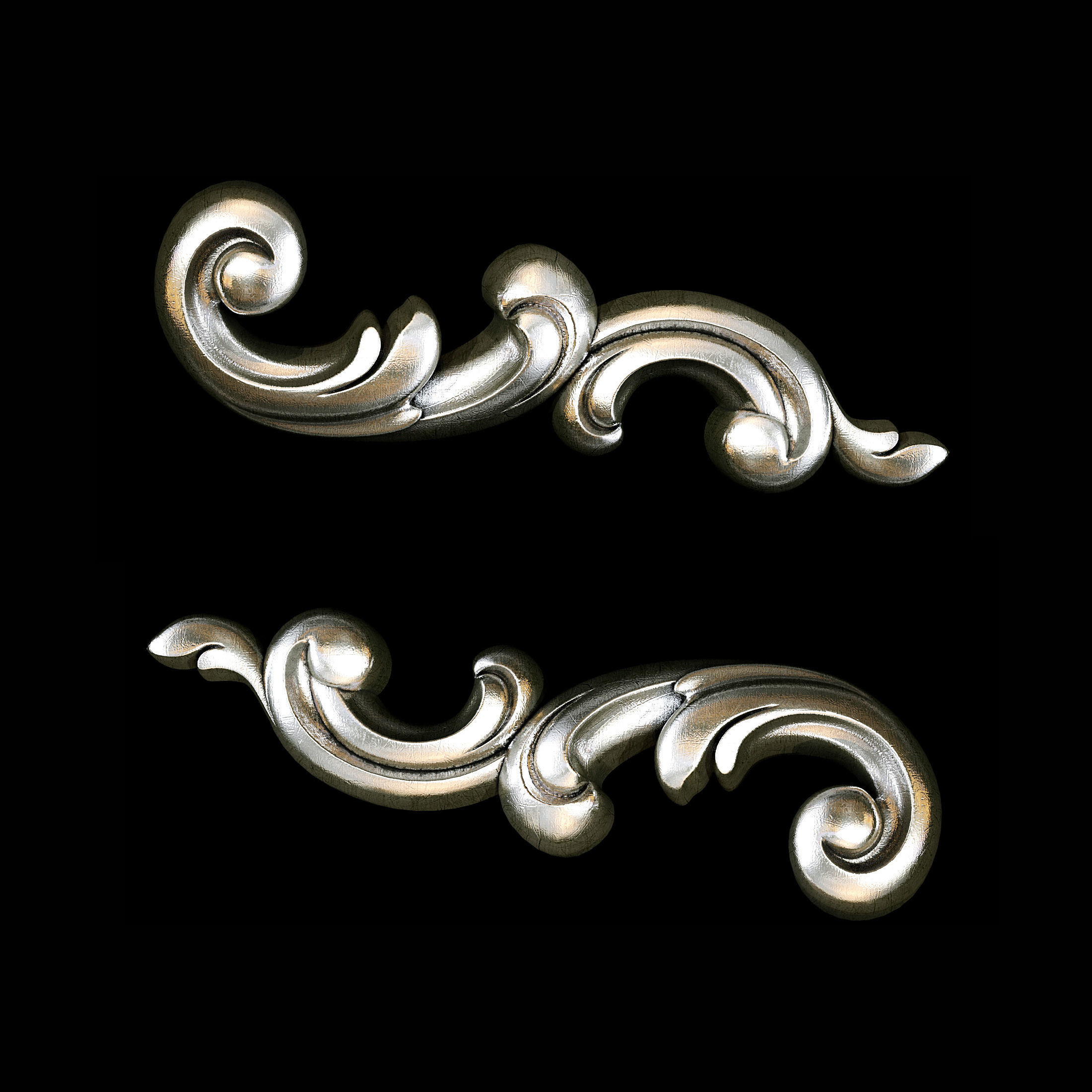 Classic carved 107 3D model_3