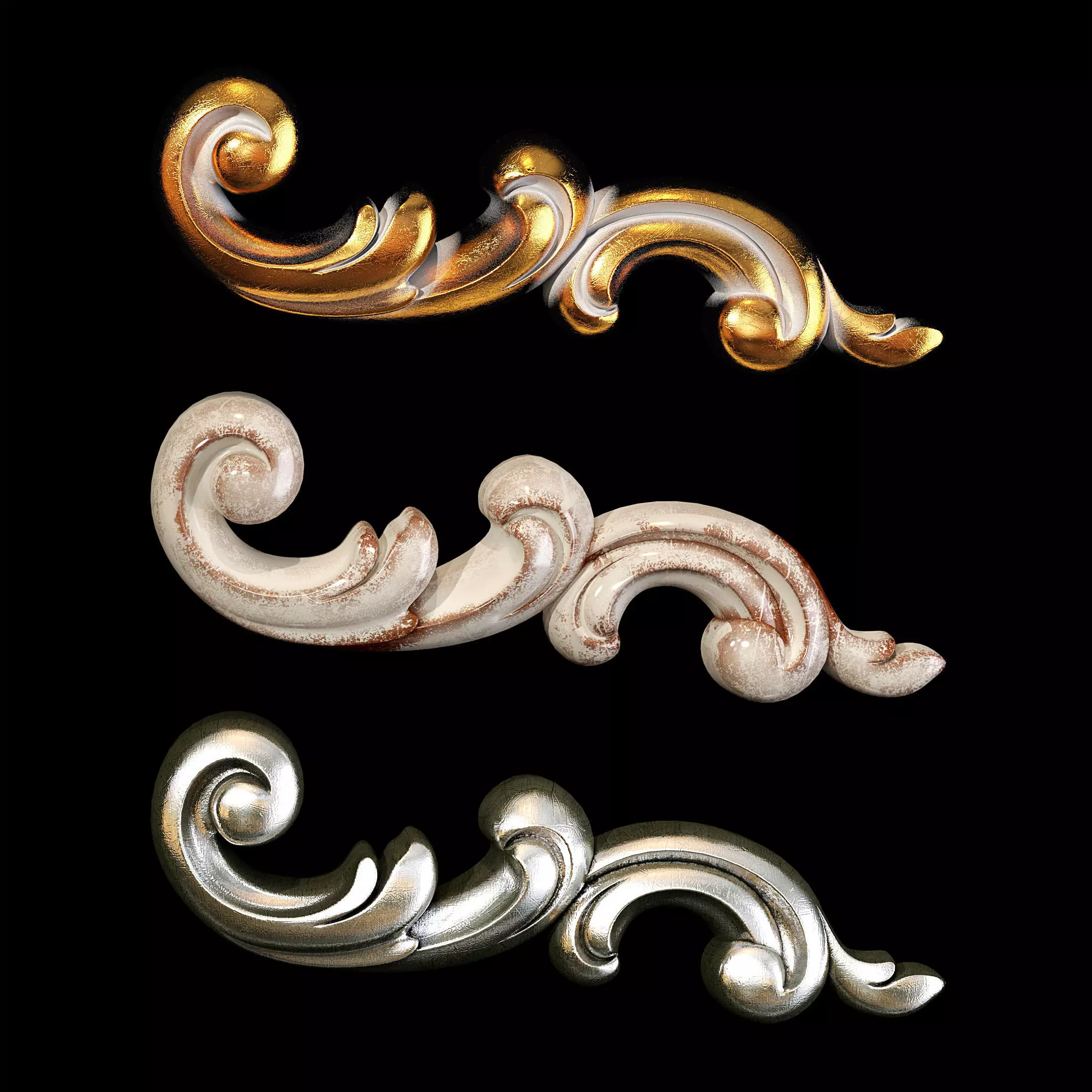 Classic carved 107 3D model_0