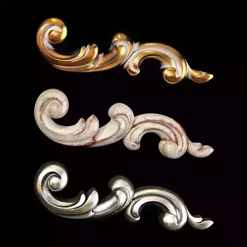 Classic carved 107 3D model
