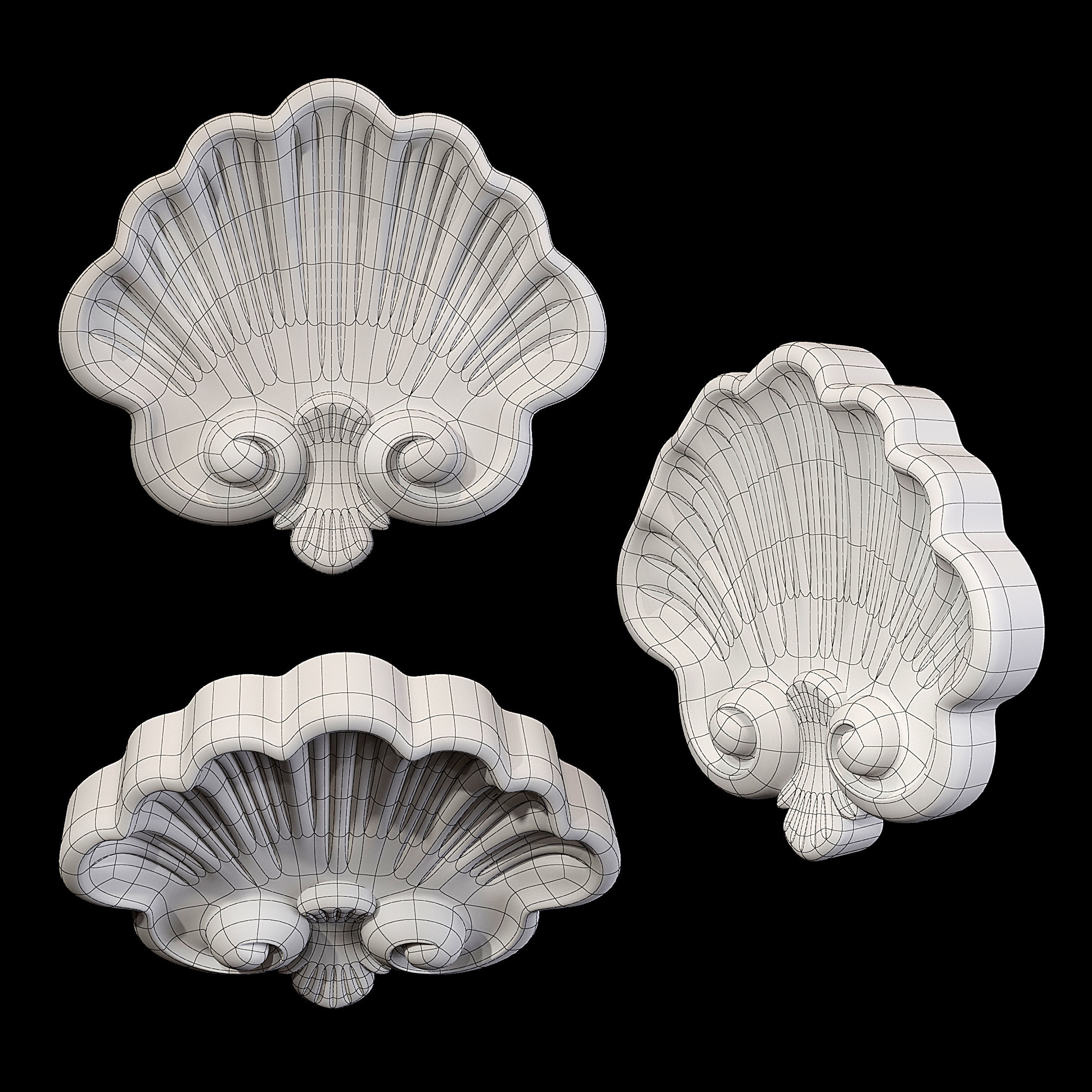 Classic carved 108 3D model_5