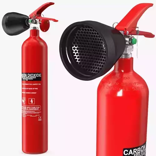 Carbon Dioxide 2Kg Fire Extinguisher 3D model