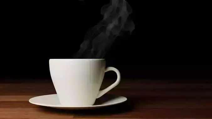 coffee cup of with steam