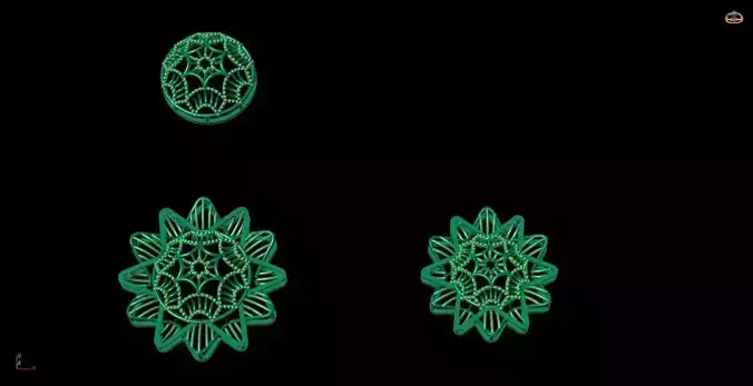 Pendant Set 2 flower cutouts