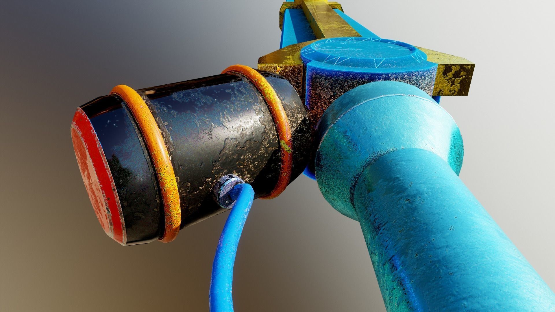 Fantasy sword Low-poly 3D model_3