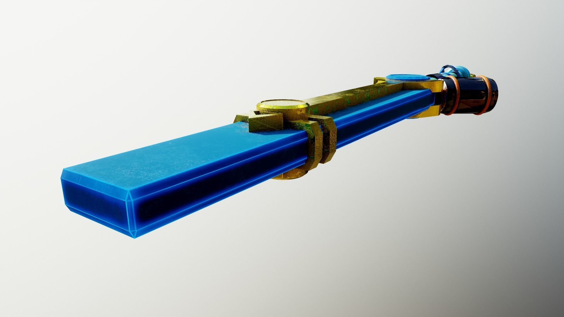 Fantasy sword Low-poly 3D model_5