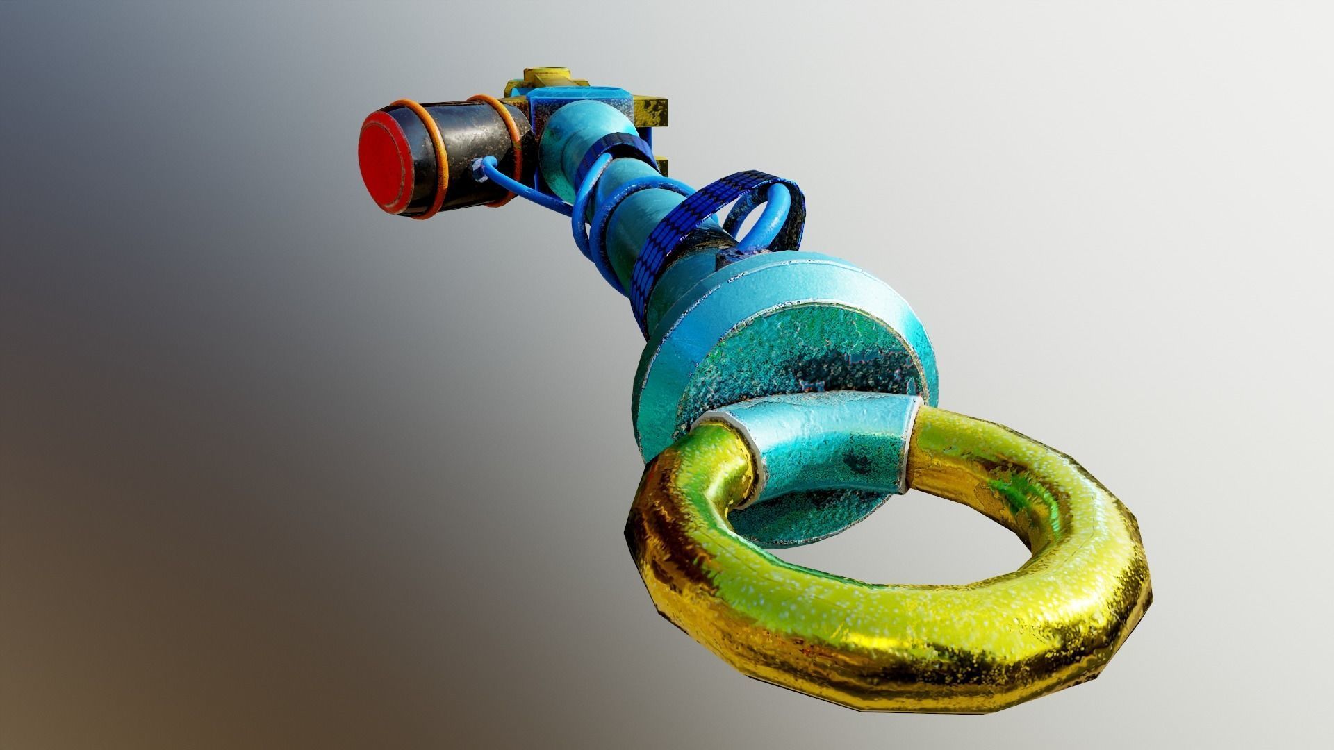 Fantasy sword Low-poly 3D model_6