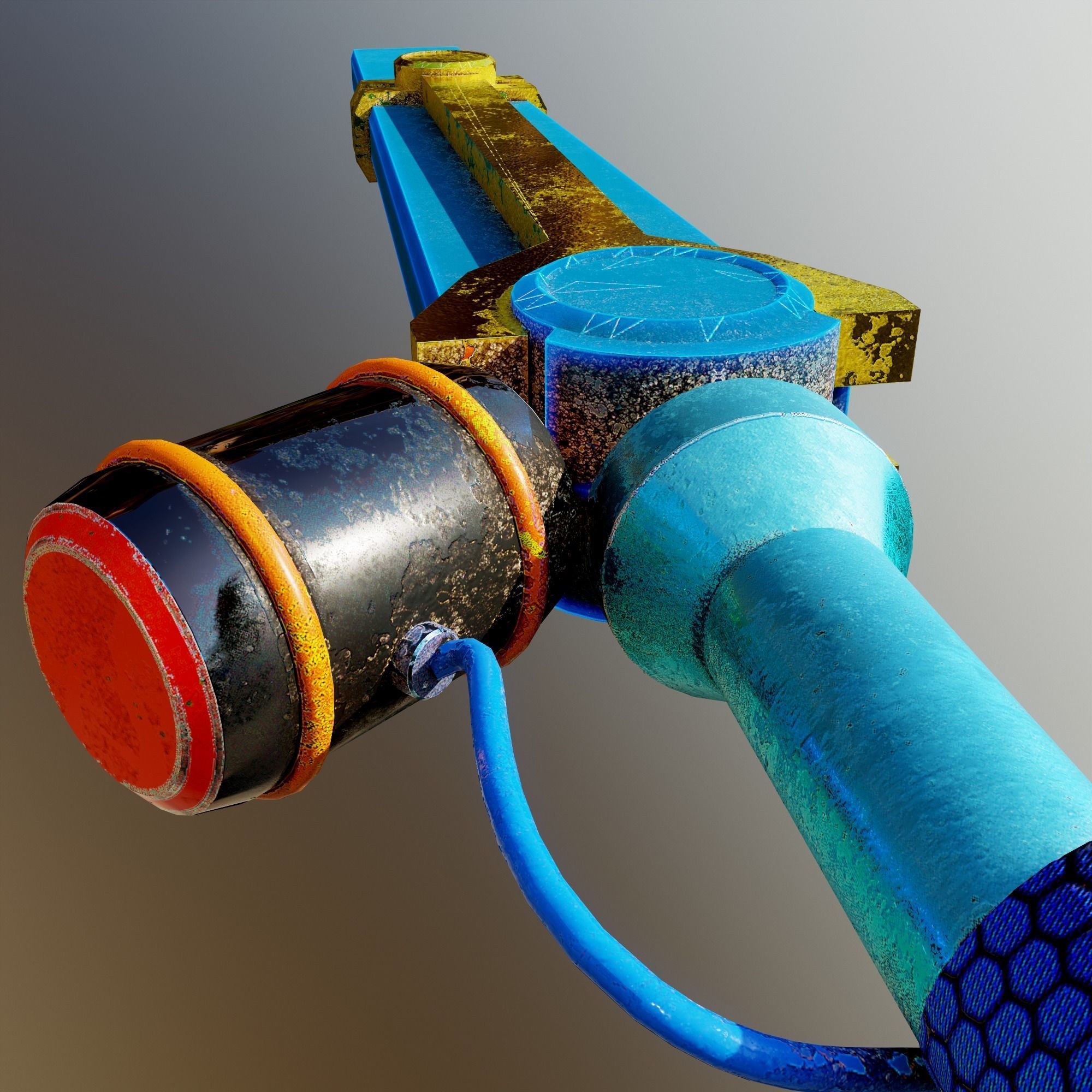 Fantasy sword Low-poly 3D model_9