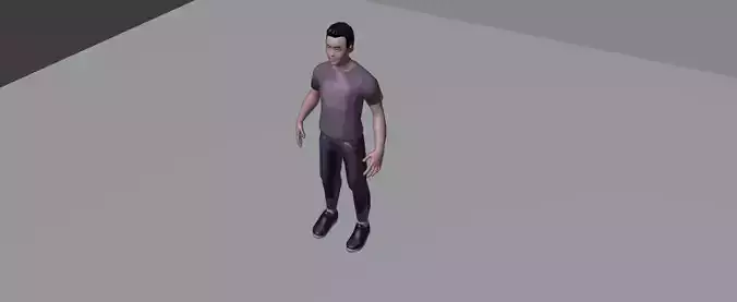 Low poly rigged Human Low-poly 3D model
