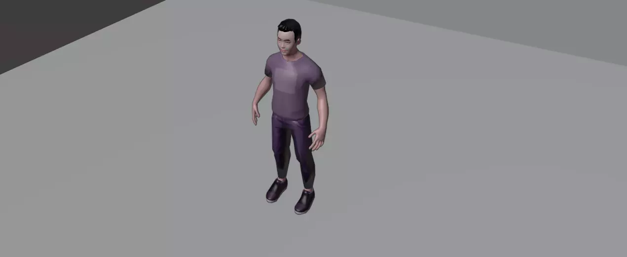 Low poly rigged Human Low-poly 3D model_0