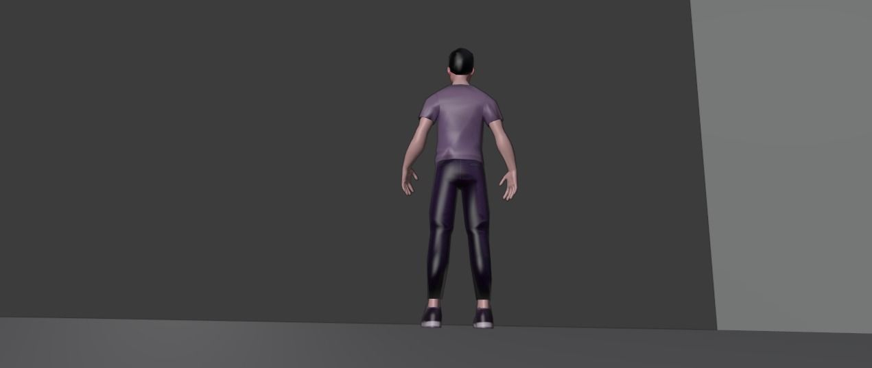 Low poly rigged Human Low-poly 3D model_2