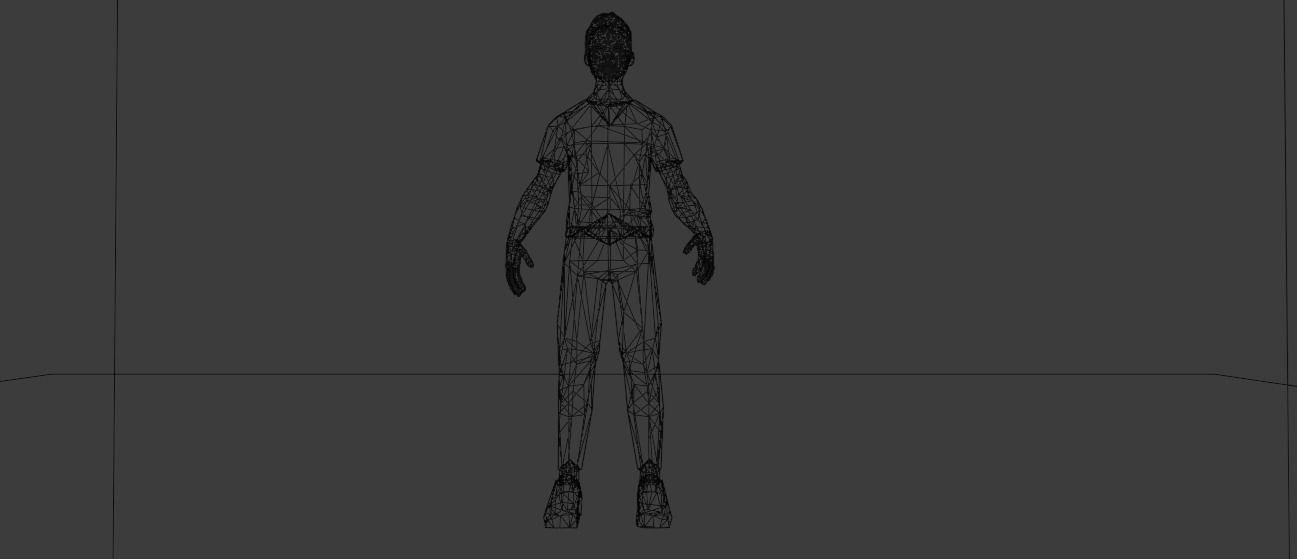 Low poly rigged Human Low-poly 3D model_3
