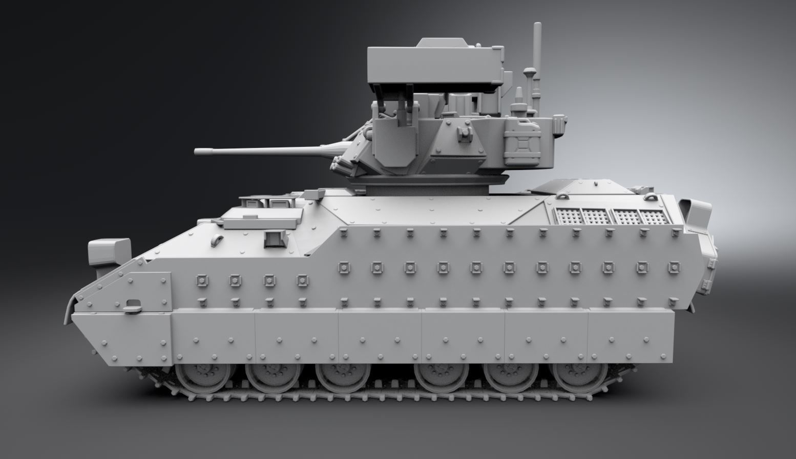 M2 Bradley IFV scale model   3D print model_1
