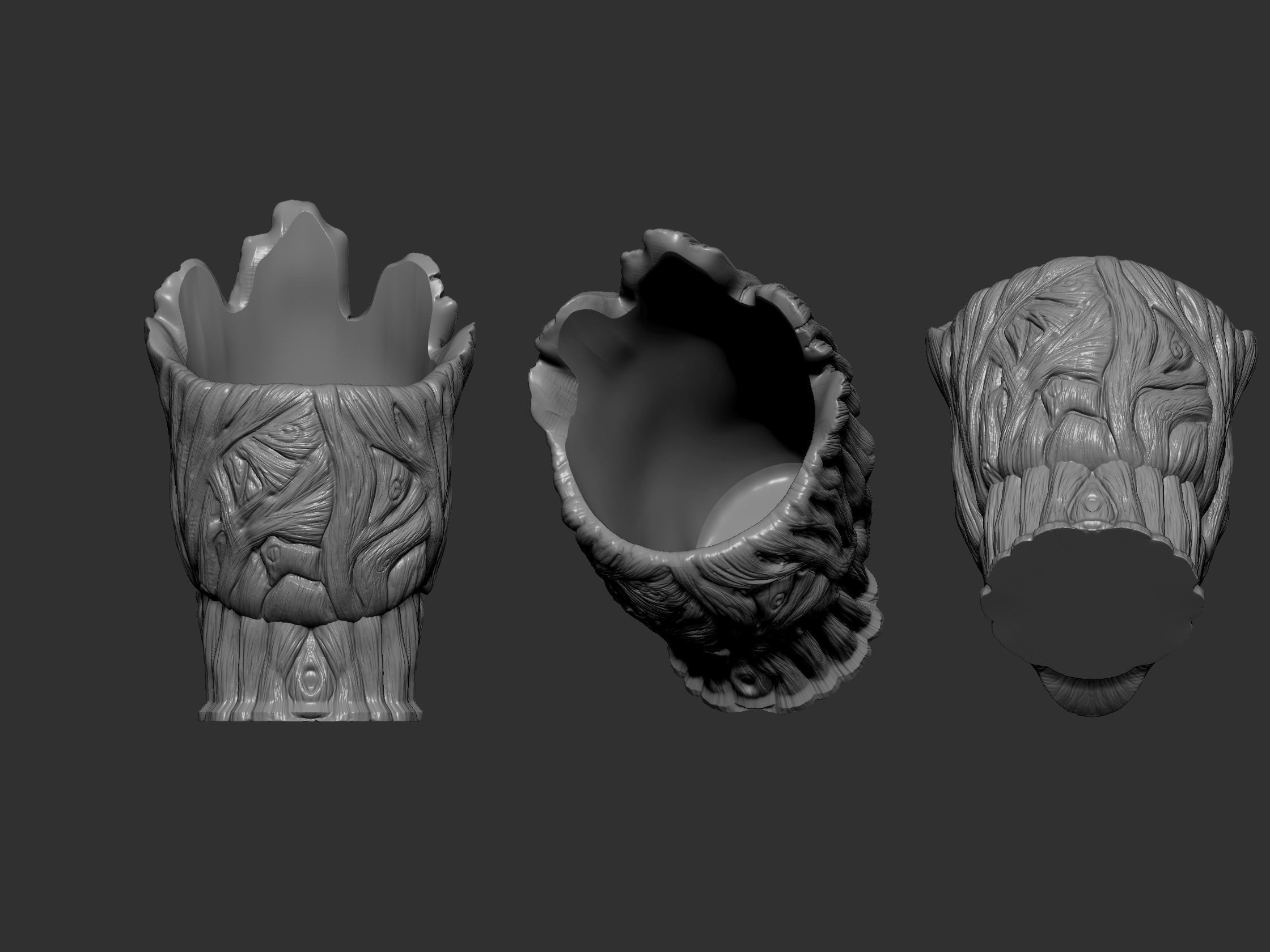 Groot Vase  3D print model_3