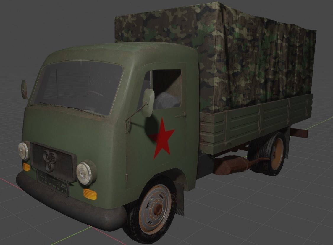 1980s Yugoslav-Soviet TAM industrial truck 3 SET Free 3D model_5