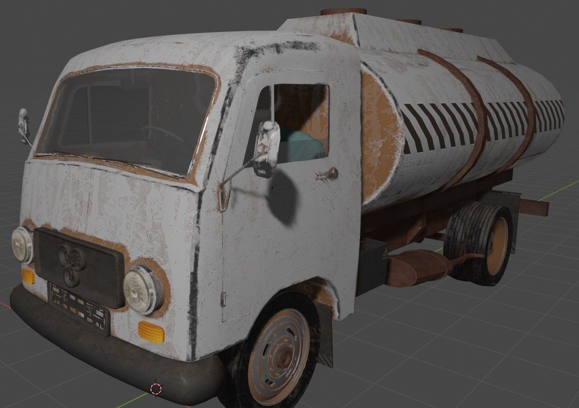 1980s Yugoslav-Soviet TAM industrial truck 3 SET Free 3D model_3