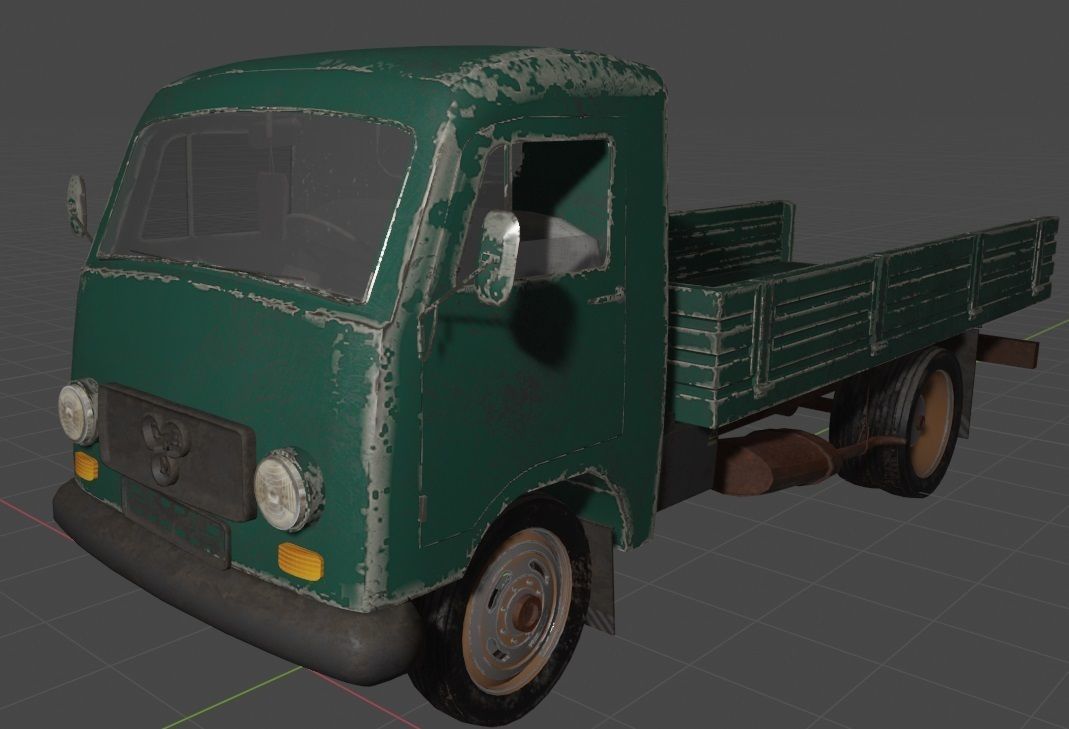 1980s Yugoslav-Soviet TAM industrial truck 3 SET Free 3D model_1