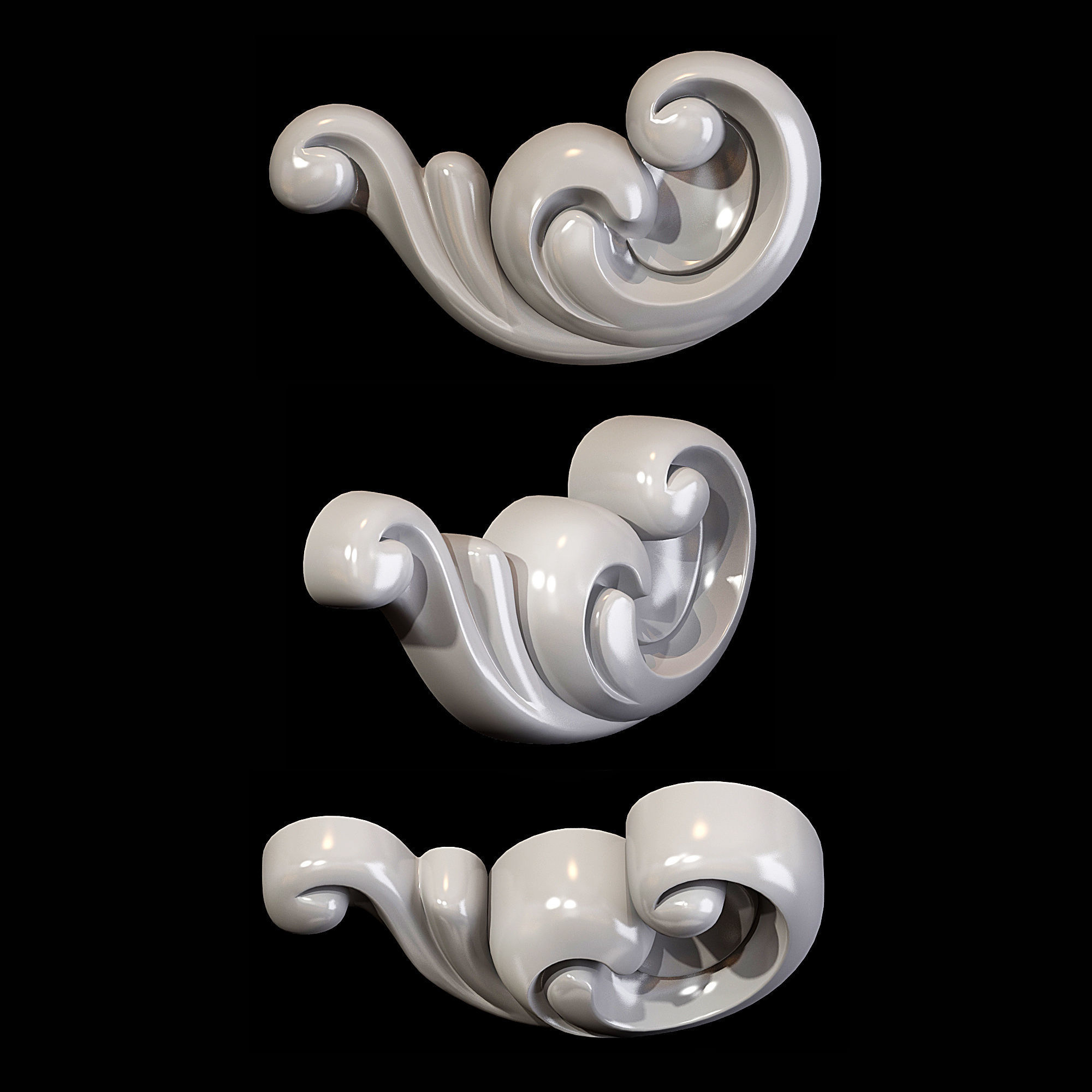 Classic carved 109 3D model_4