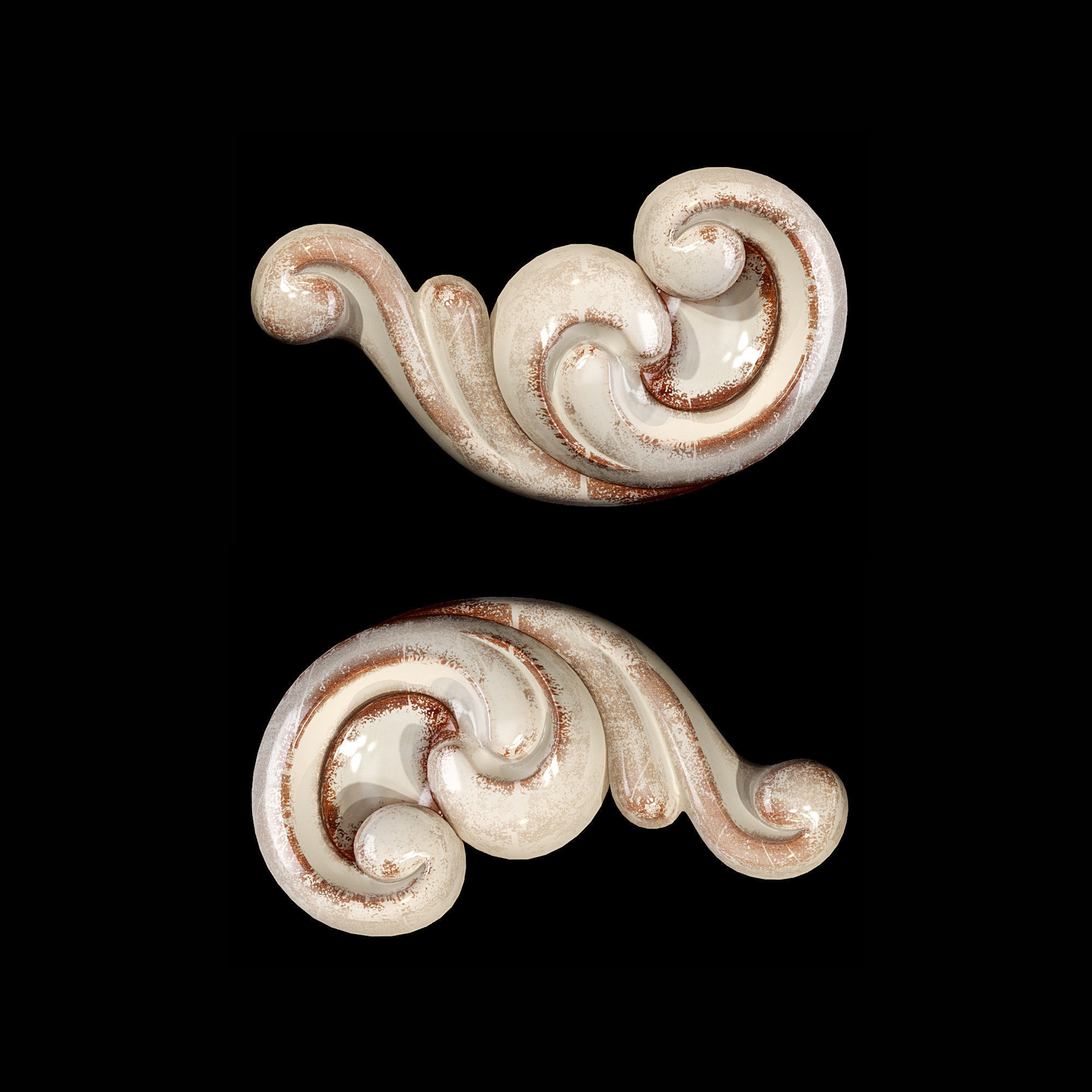 Classic carved 109 3D model_3