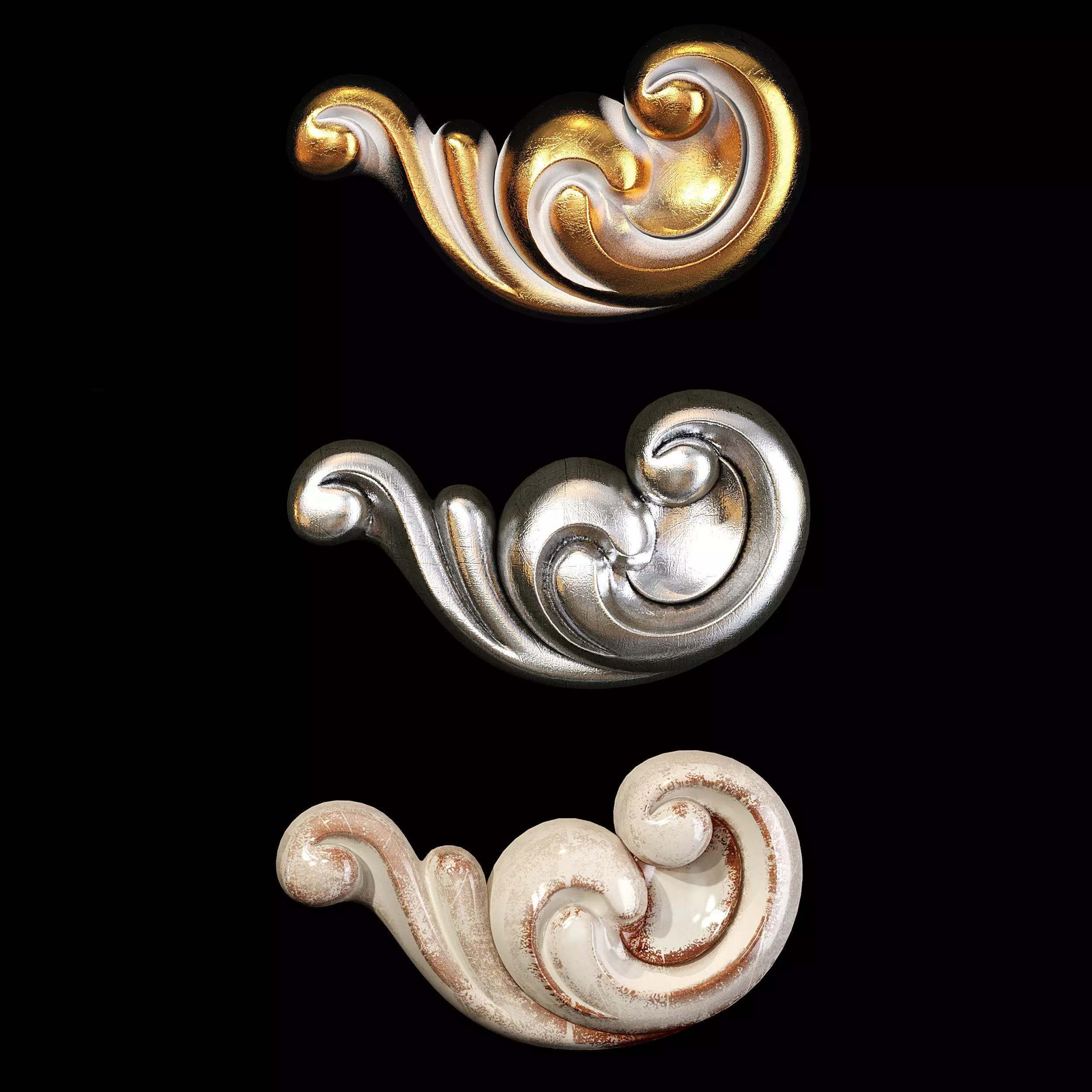 Classic carved 109 3D model_0