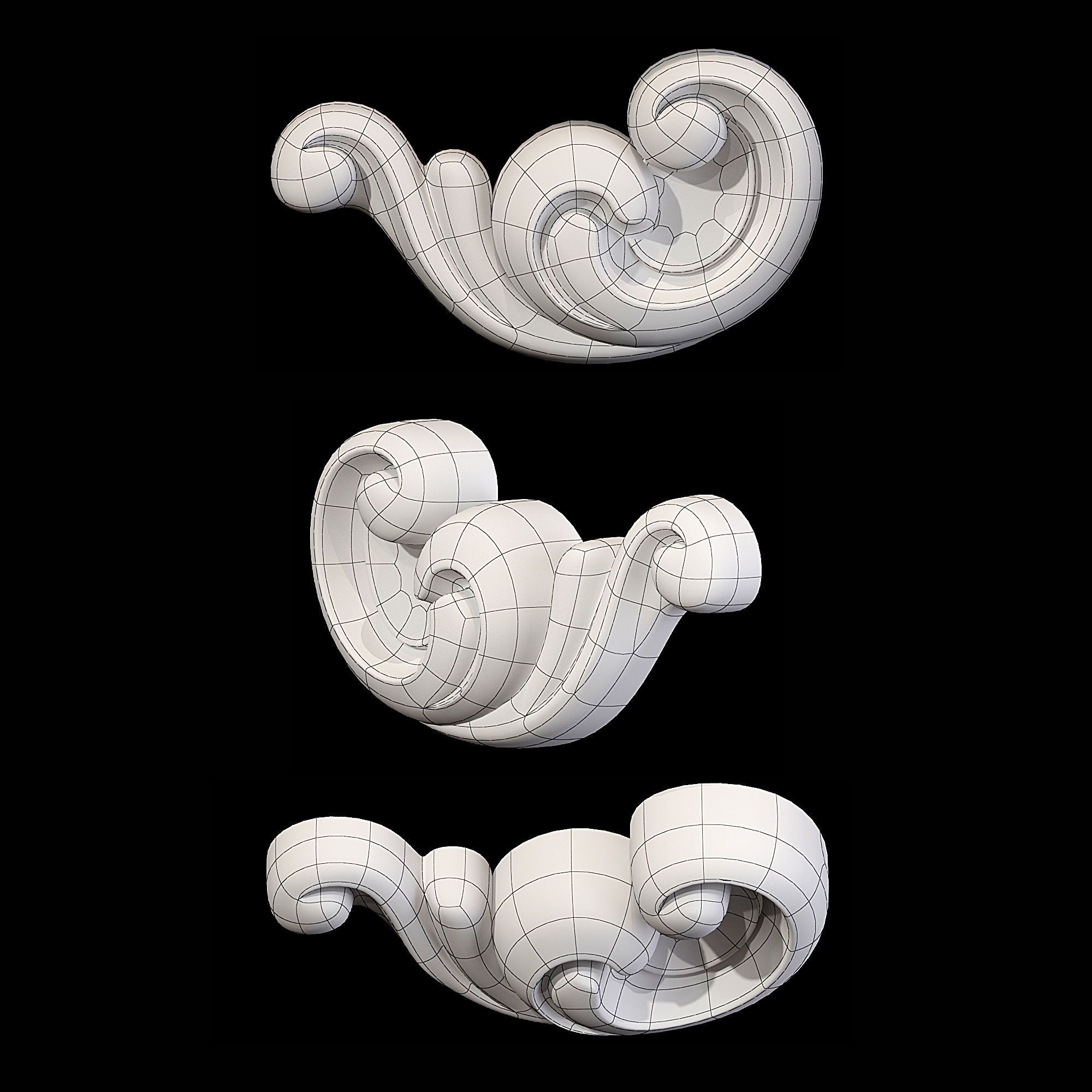 Classic carved 109 3D model_5