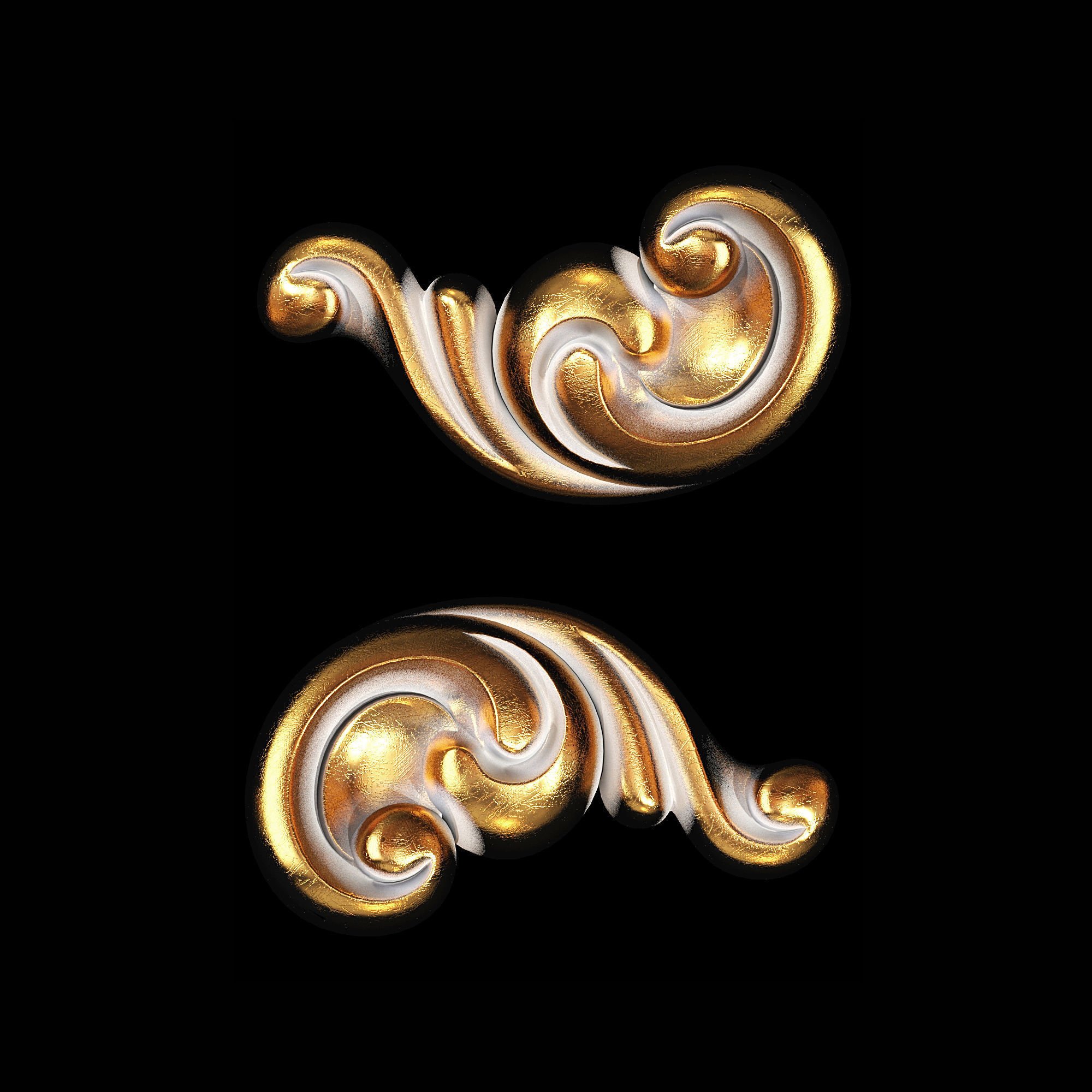 Classic carved 109 3D model_1