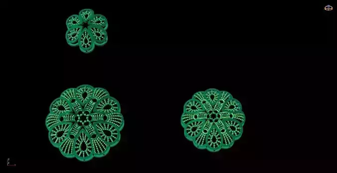 Pendant Set 5 three ornaments